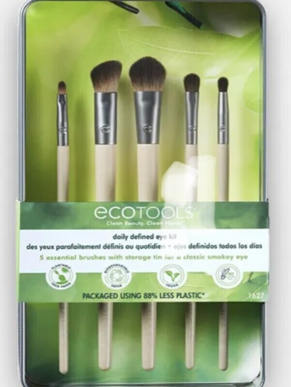 Brand New In Box ECOTOOLS Daily Defined Eye Kit 5 Brush Set ET-1627